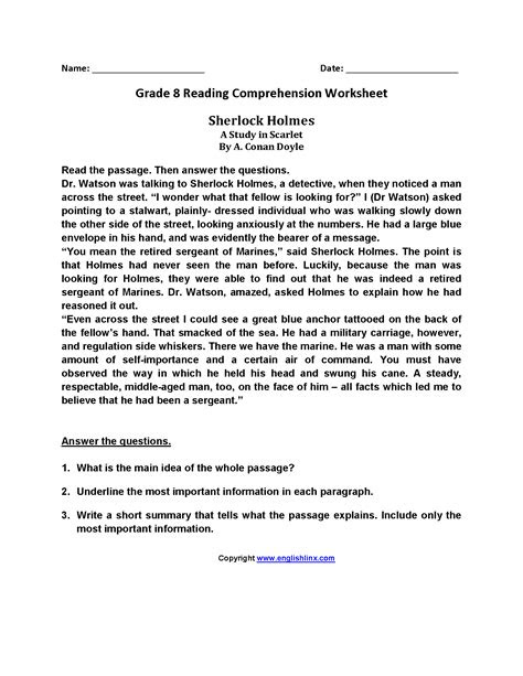  reading comprehension year 8 test dorothy james reading worksheets