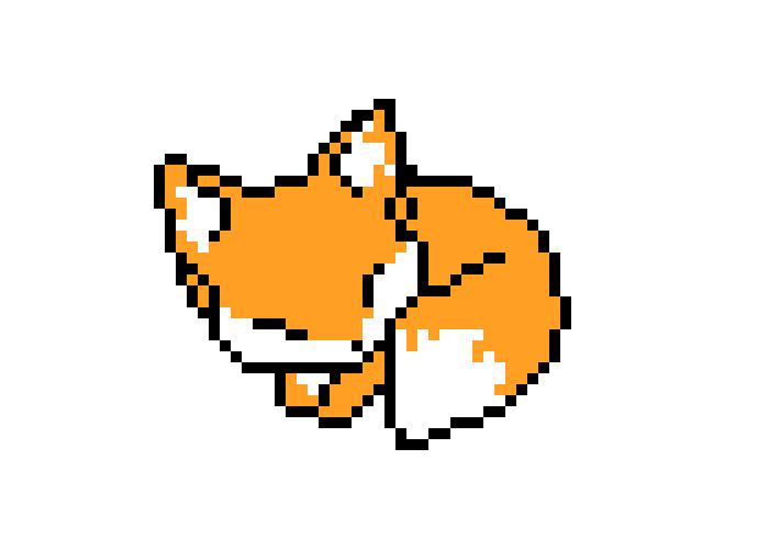 Sleeping Fox | Pixel Art Maker