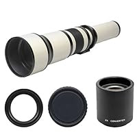 Phoenix 650-1300mm Telephoto Zoom Lens with 2x Teleconverter for Sony Alpha DSLR SLT-A35, A37, A55, A57, A65, A77 Digital SLR Cameras