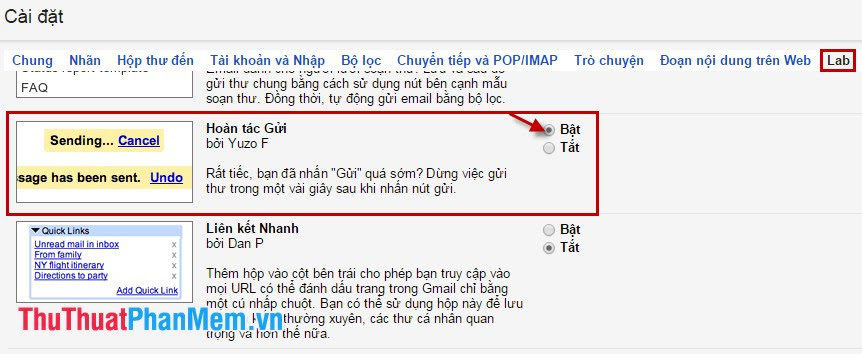 Hoàn tác Gửi