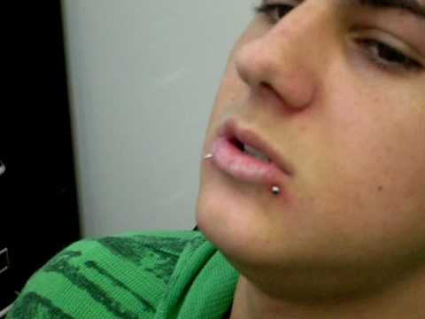 Dylan's Snakebite (lip piercing) 2:12