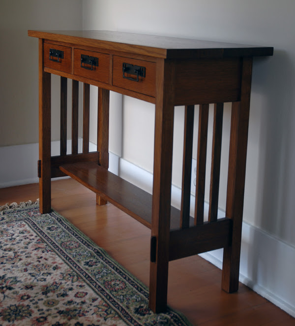 Building a Craftsman-style Hall Table 1910 Craftsman