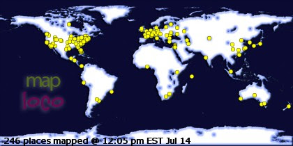 Locations of Site Visitors