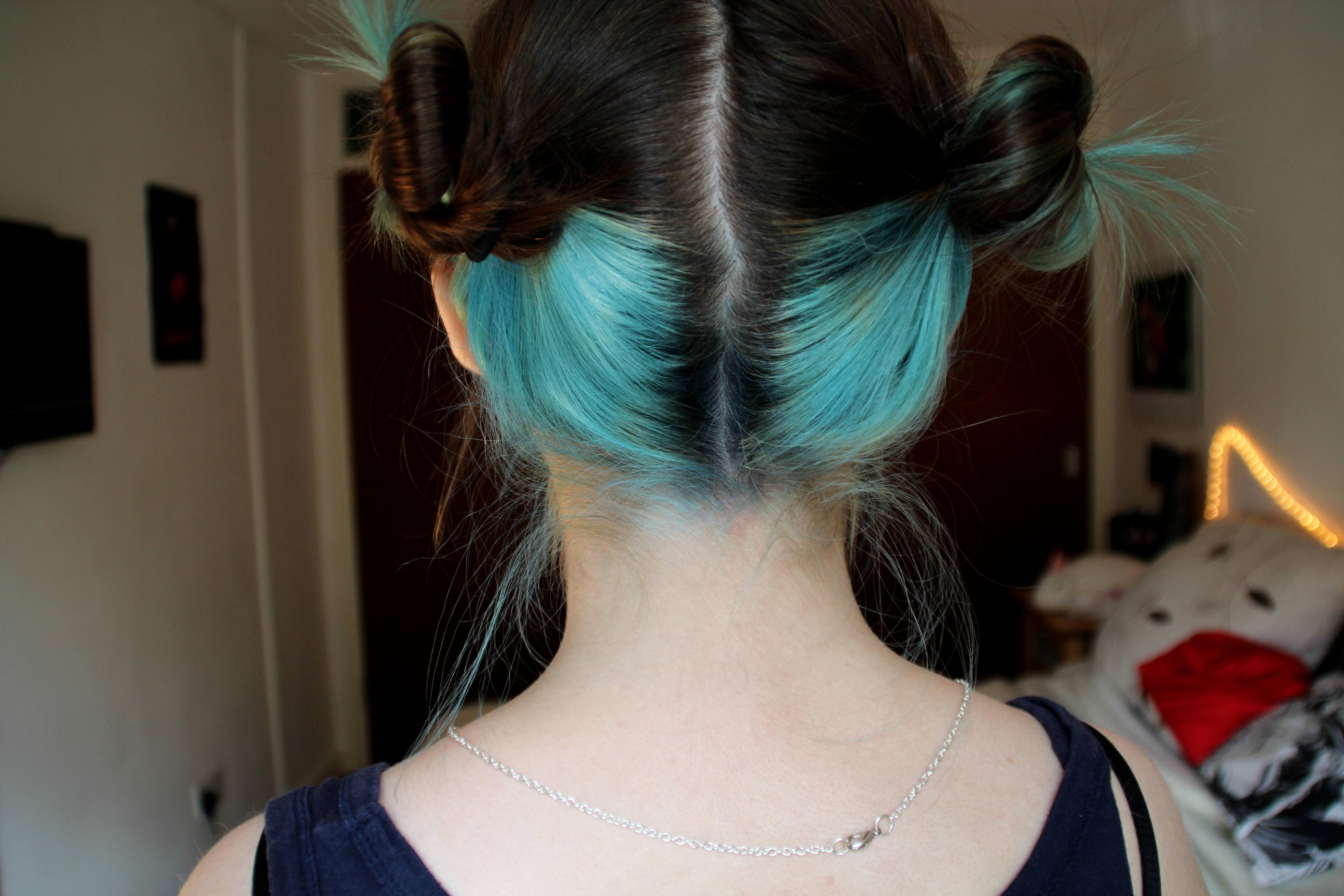 I Dyed The Lower Half Of My Hair Light Blue 3 Fancyfollicles