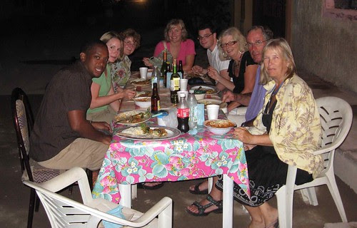 Crowd at Irma and Mimi's in La Manzanilla