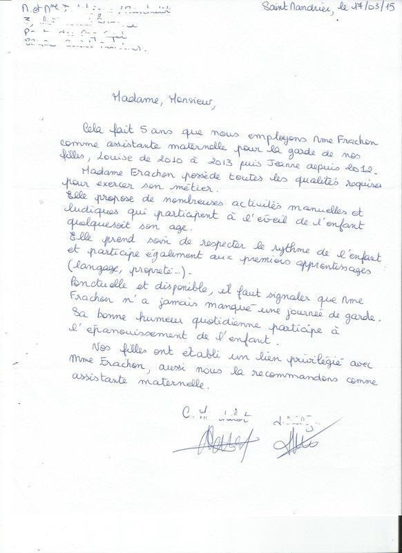 modele lettre de motivation nourrice agree