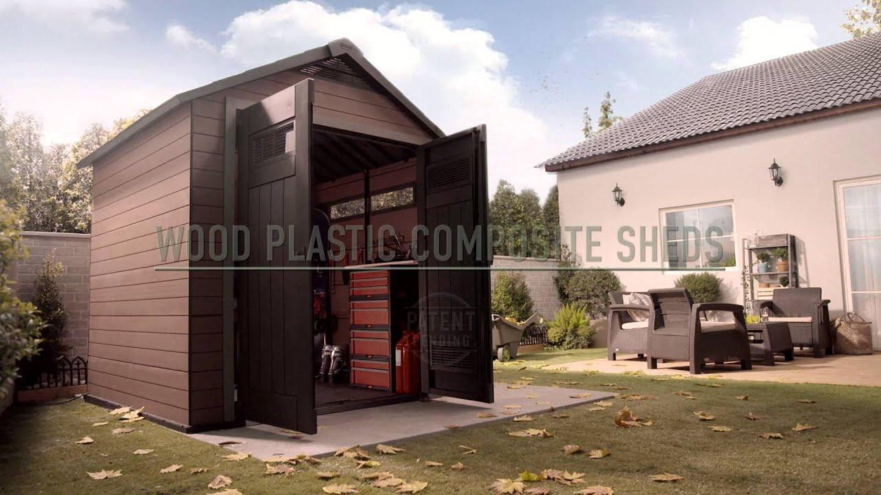 Wood Plastic Composite Shed: Keter Fusion - YouTube