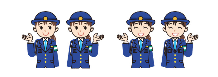 警察官 女性 冬服 婦警の誘導のイラスト素材 商用無料 Png Design Vector