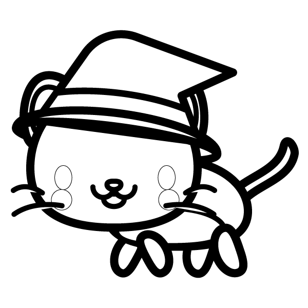 かわいいハロウィンの黒猫の無料イラスト 商用フリー オイデ43