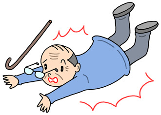 無料イラスト アップロード 怪我 転倒事故 足腰の衰え 筋力低下 歩行障害 高齢者 のイラスト 無料ビジネスイラスト 画像 使ってちょ