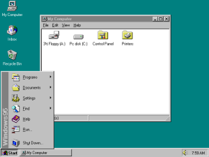 Tampilan Windows 95