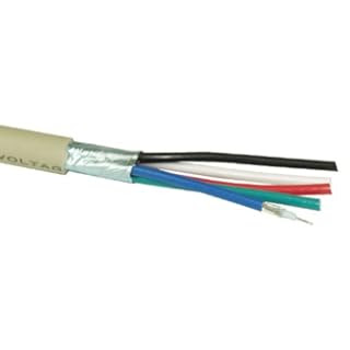 S-VGA Kabel - Rohware 5x RGB-Koaxleitungen - 100m - beige