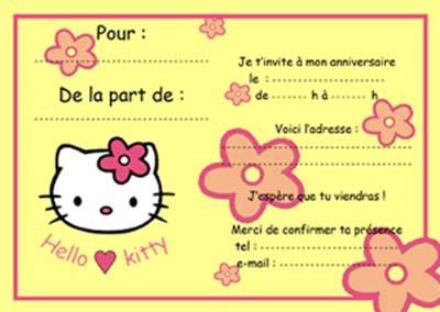 carte invitation anniversaire vierge gratuite