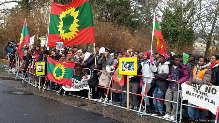 Deutschland Oromo Demonstration Berlin 