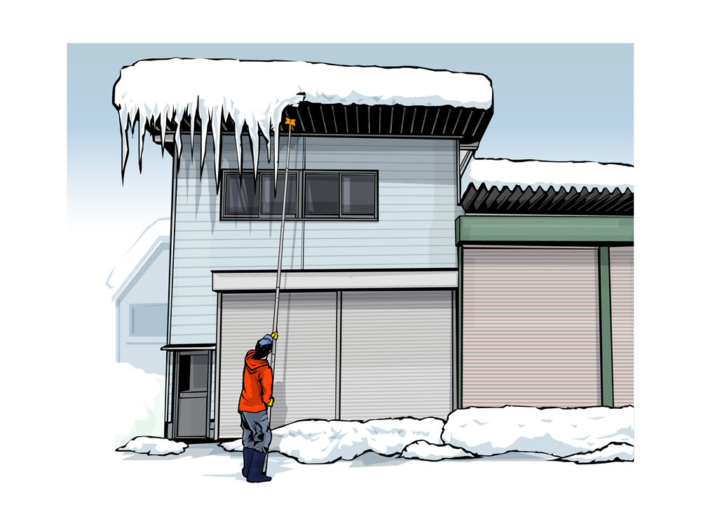 株 セキカワ 左藤蔵刃物 ホッカイ棒 越後道楽 ホッカイ棒 雪落し スカット 氷割り 屋根 ビニールハウスの雪落し ホッカイ棒 Newアルミ伸縮式雪落し ホッカイ棒 超ロング5段 ギザギザ雪切