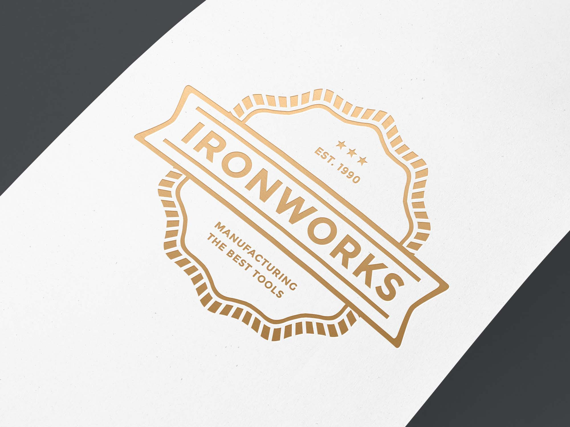 Free Gold Logo Mockup Psd