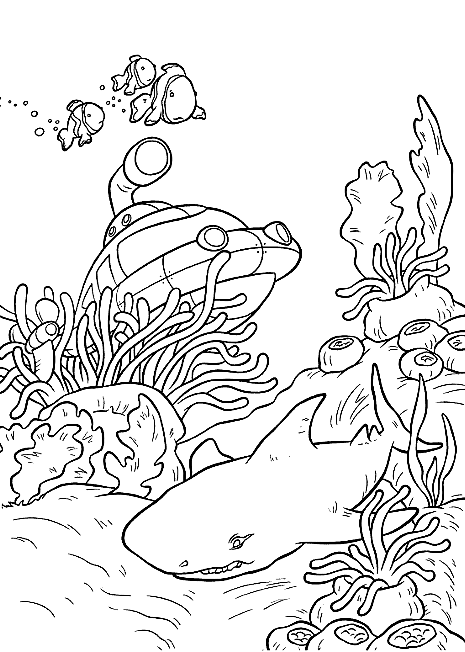 Underwater coloring pages to download and print for free