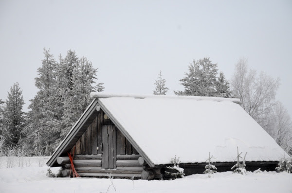 Fotos de Laponia Finlandesa, casa nevada