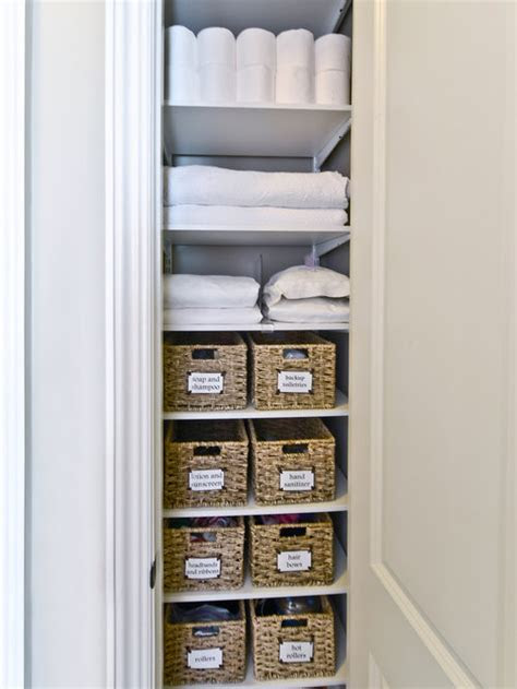 Wipe down each every bathroom closet shelf with some cleaning wipes or a soapy washcloth. Linen Closet Organization Home Design Ideas, Pictures