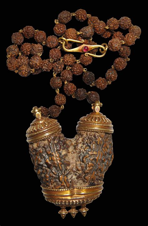 Gold/multi d this colour is available · gold/multi f. Rare South Indian Shiva-Parvati Double Rudraksha Necklace