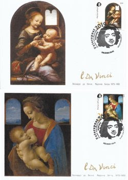 Finlyandiya Peterspost 500 Letie So Dnya Smerti Leonardo Da Vinchi Shedevry Geniya V Rossii Madonna Litta I Madonna Benua Seriya Iz 2 Kartmaksimumov Peterspost Operator Dostavki Pochtovoj Korrespondencii