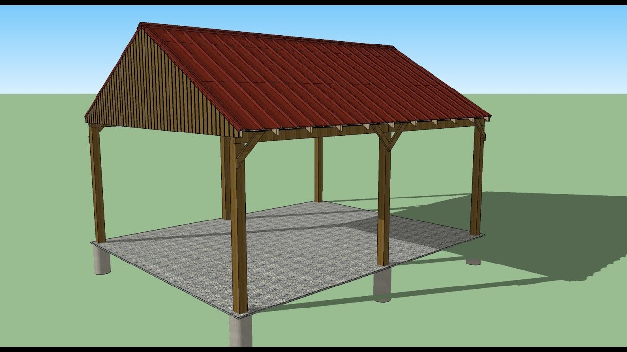 16x20 Carport Design - Shed Plans - Stout ShedsLLC - YouTube