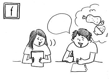 日本語教育のためのイラスト教材 おなか すきましたね