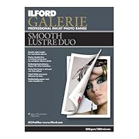 Ilford Galerie Double Sided Premium RC Smooth Lustre Duo Inkjet Paper, 280 g/m2, 8.5x11'', 25 Sheets