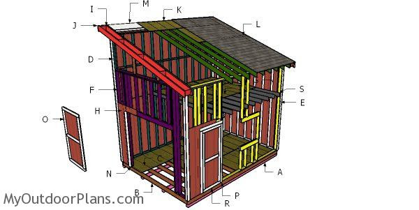 12x16 Lean to Shed with Loft Roof Plans MyOutdoorPlans 