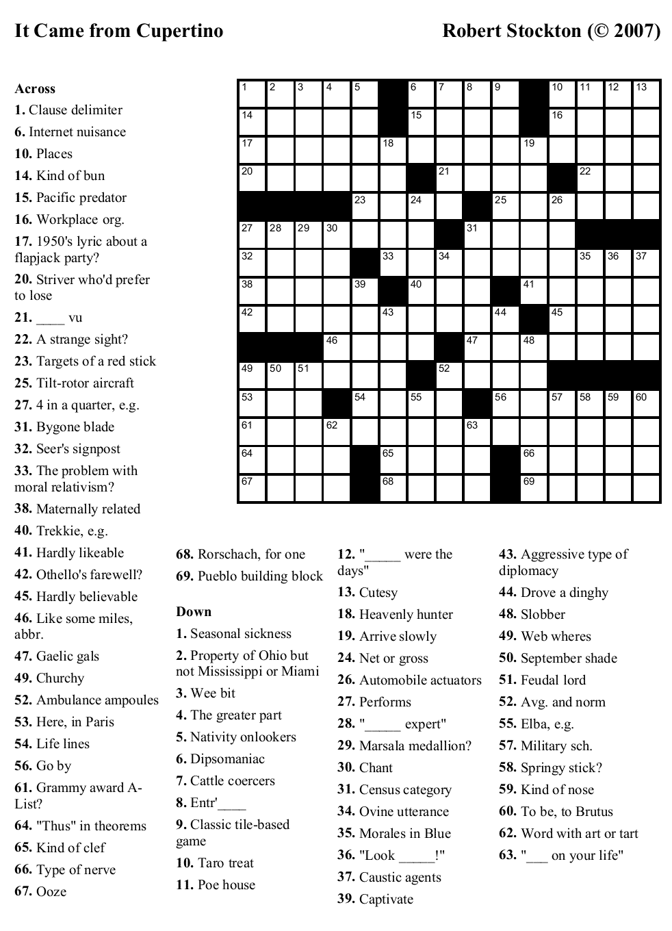 Beekeeper Crosswords Blog Archive Puzzle 23 It Came From Cupertino