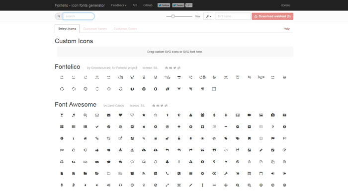 fontello icon font generator