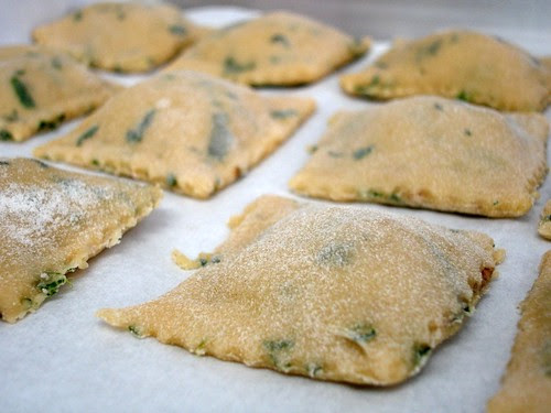 Ricotta and walnut ravioli