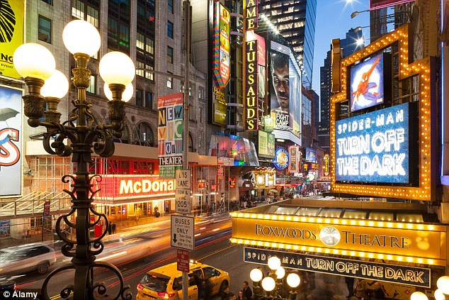 Top marks: New York beat London for nightlife and shopping, according to a survey