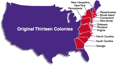 thirteen United States Colonies