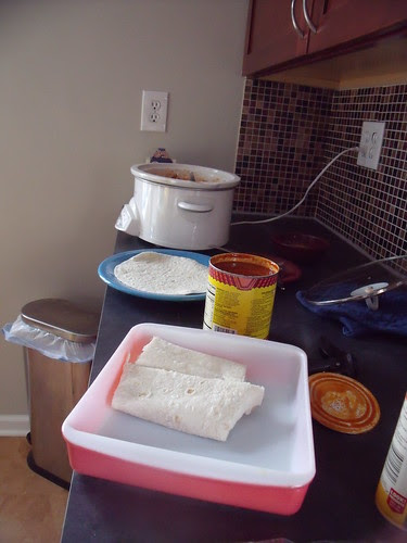 Crockpot Chicken Enchiladas