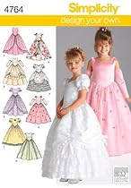 Simplicity Sewing Pattern 4764 Child Special Occasion Dresses, Size AA (3-4-5-6)