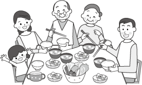 家族 食事のイラスト 無料イラスト フリー素材
