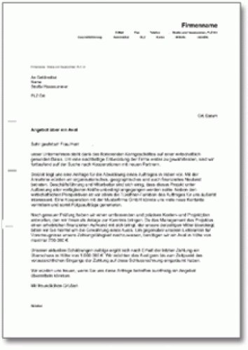 Anfrage an die Bank nach einem Aval ⋆