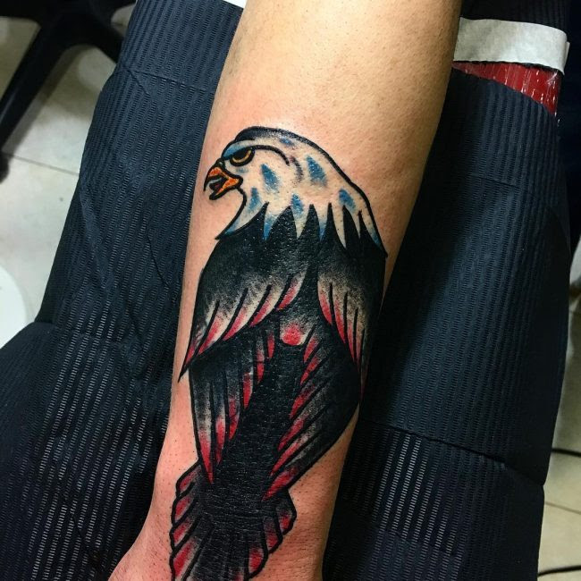 perched eagle tattoos