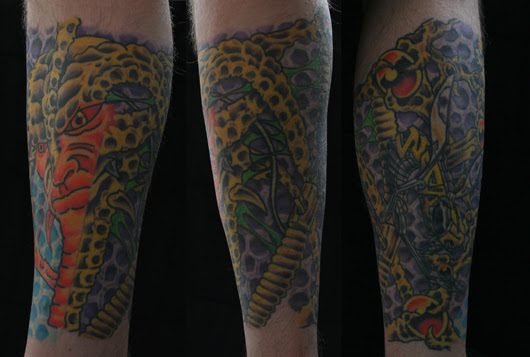  tattoo done by the tattoo artist, Scott Oldenburger at Warlock Tattoo.