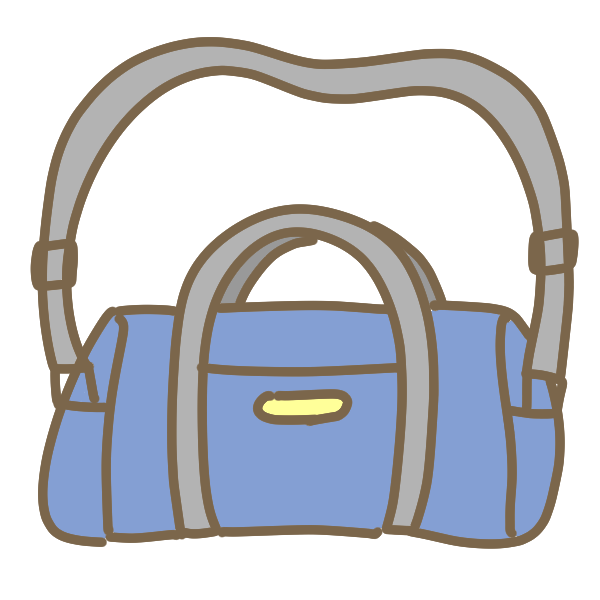 ボストンバッグのイラスト かわいいフリー素材が無料のイラストレイン