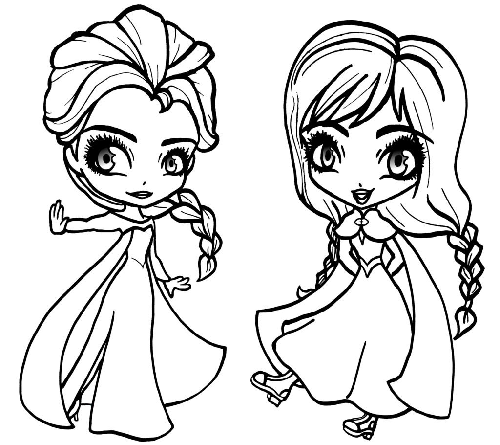 Elsa Anna Coloring Pages at GetColorings.com | Free  