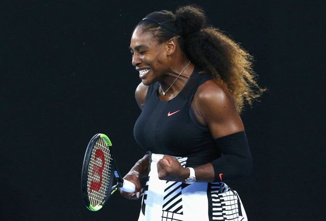 Serena Williams durante a final do Aberto da Austrália de 2017
