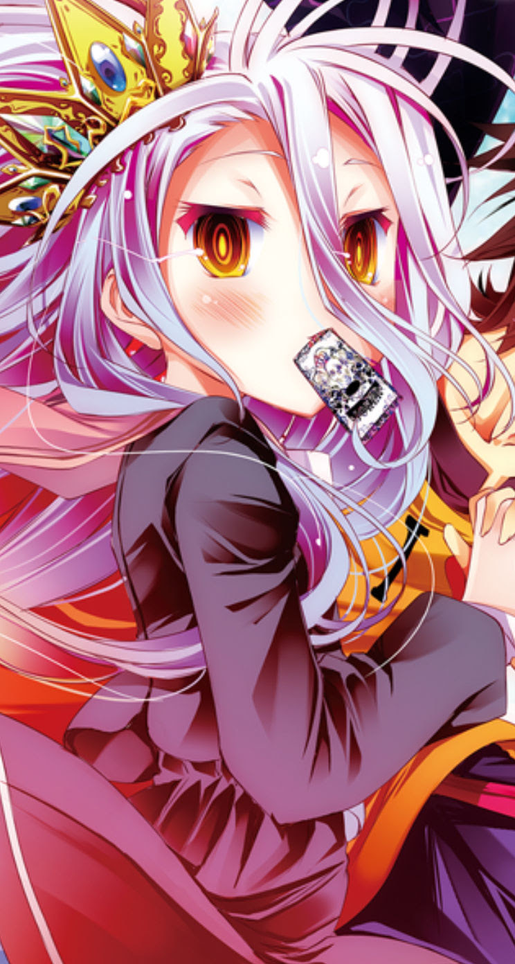 ノーゲーム ノーライフ Iphone壁紙 画像 4 白 Iphone5壁紙 744 1392 Ios7用 他 アニメ壁紙ネット Pc Android Iphone壁紙 画像