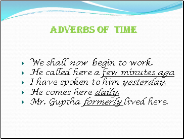 Adverbs of Frequency
