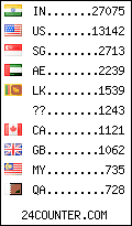 visitors by country counter