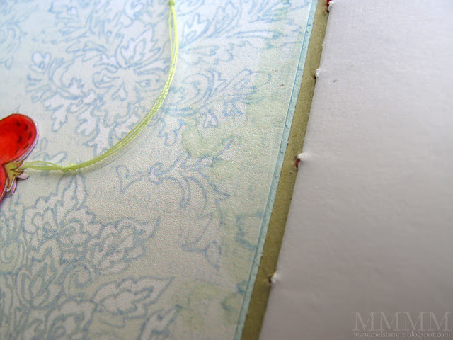 water distressing on patterned paper printed from  inkjet paper