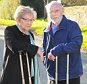 WYCHWOOD, ALSTONE ....(l2R) Moira (80) & Derek Pearce (84) who turned up on time for their coach trip which left  earlier than their tickets said....TICKET ....Credit: roblaceyphotographer.co.uk  Retired couple miss coach holiday to French Christmas markets after ticket time blunder  Standard terms/rates