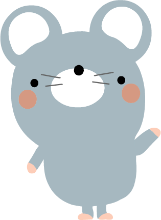 ねずみのイラスト 無料イラストフリー素材 可愛いネズミ2