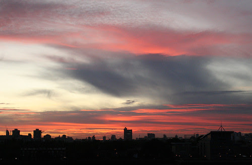 Sunset over London